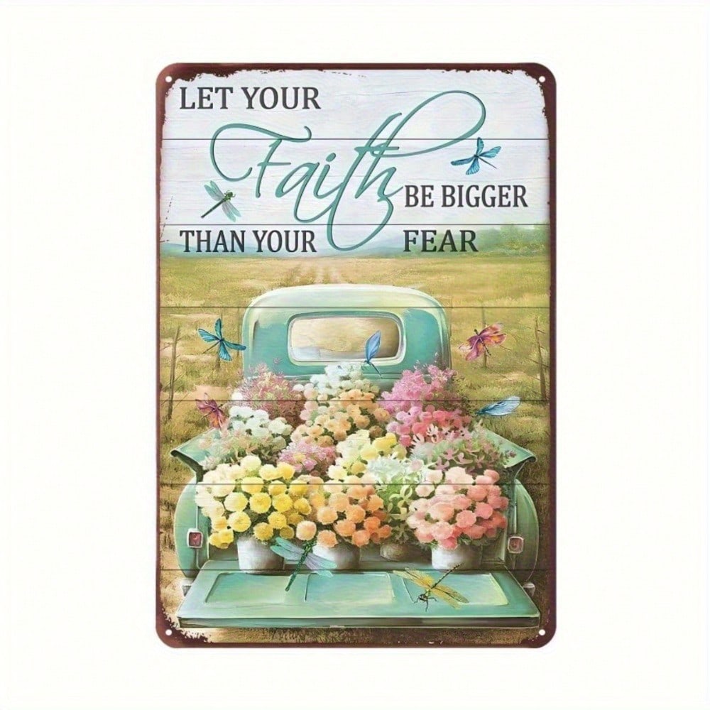 

Vintage Metal Tin Sign Kitchen Decor Farmhouse Fruit Storage Basket Wall Art 20x30cm