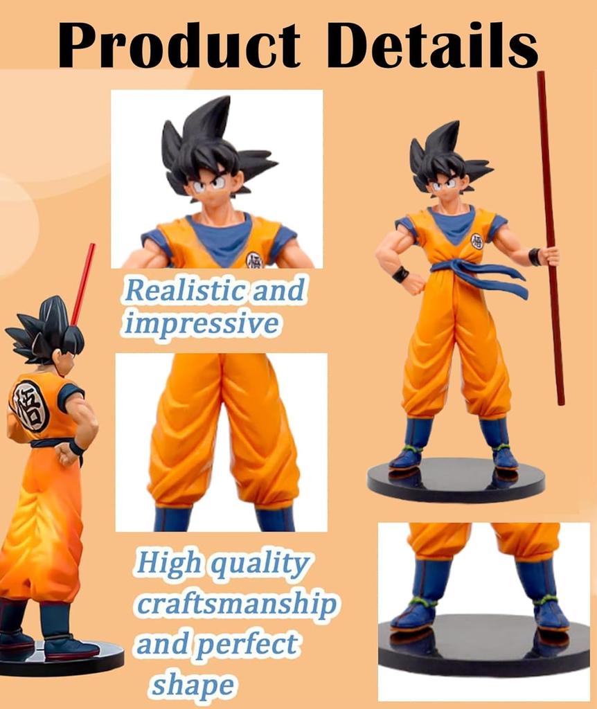 Dragon Ball Goku Super Saiyan Anime Figure 22cm Goku Action Figure Model Gifts for Kids Action Figure Toy Action Figure