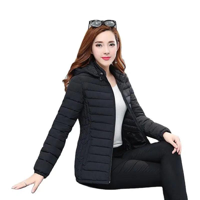 Women's Parkas Lady Winter Thickened Slim Warm Jackets Female Hooded Parkas Women Cotton Padded Jacket Ultralight Coat