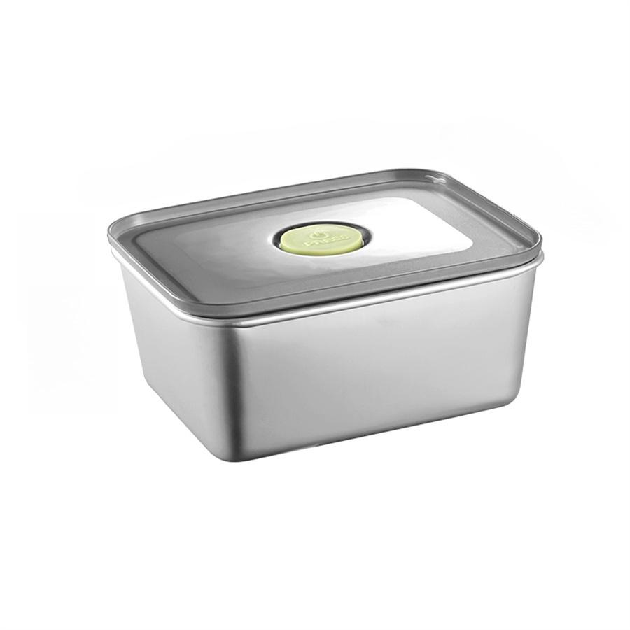 

Stainless Steel Food Storage Container with Silicone Lid Sealed Lunch Box for Daily Meals Portable Refrigerator Organizer