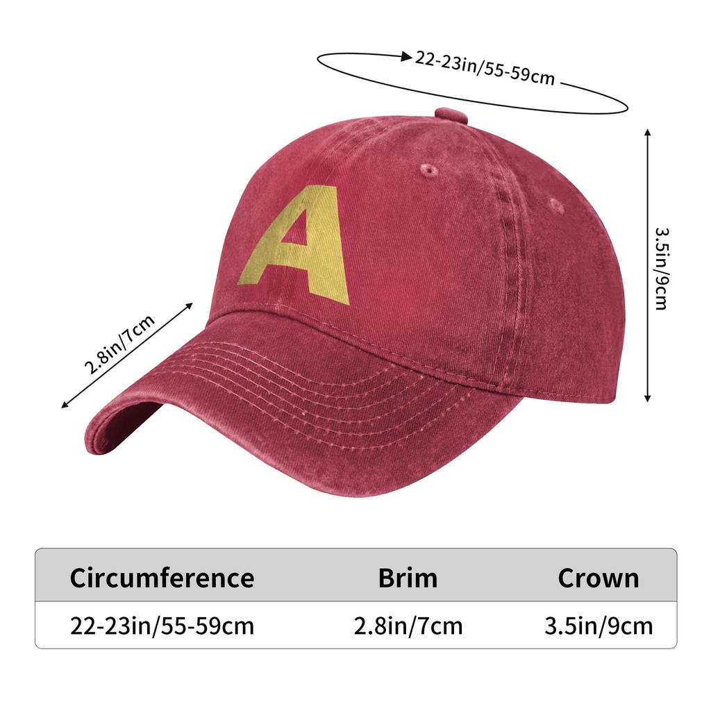 Unisex Alvin and the Chipmunks Print Hats Vintage Distressed Denim  Baseball Cap Adjustable