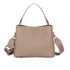 Womens Genuine Leather Shoulder Bag Medium Size Water Bucket Style Crossbody Urban Minimalist Design