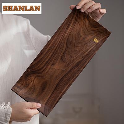 Japanese Tea Tray Rectangular Tea Tray Retro Minimalist Walnut Color Tray Household Coffee Cup Exquisite Trays Home Decortion