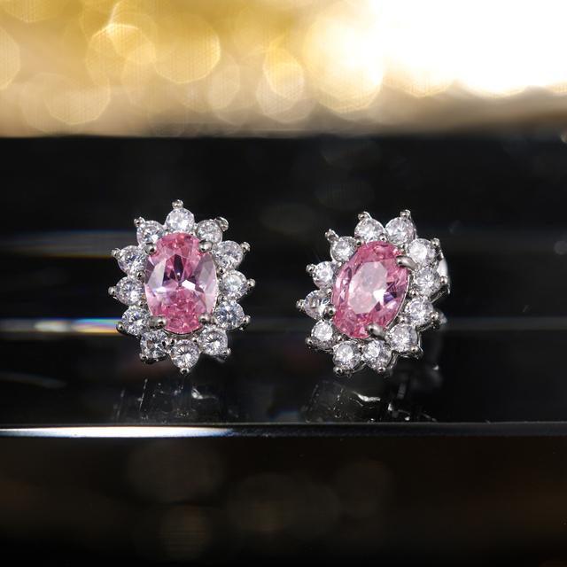 New Sunflower-shaped Colorful Stud Earrings for Women Bridal Engagement Wedding Party Earring Delicate Gift Statement Jewelry