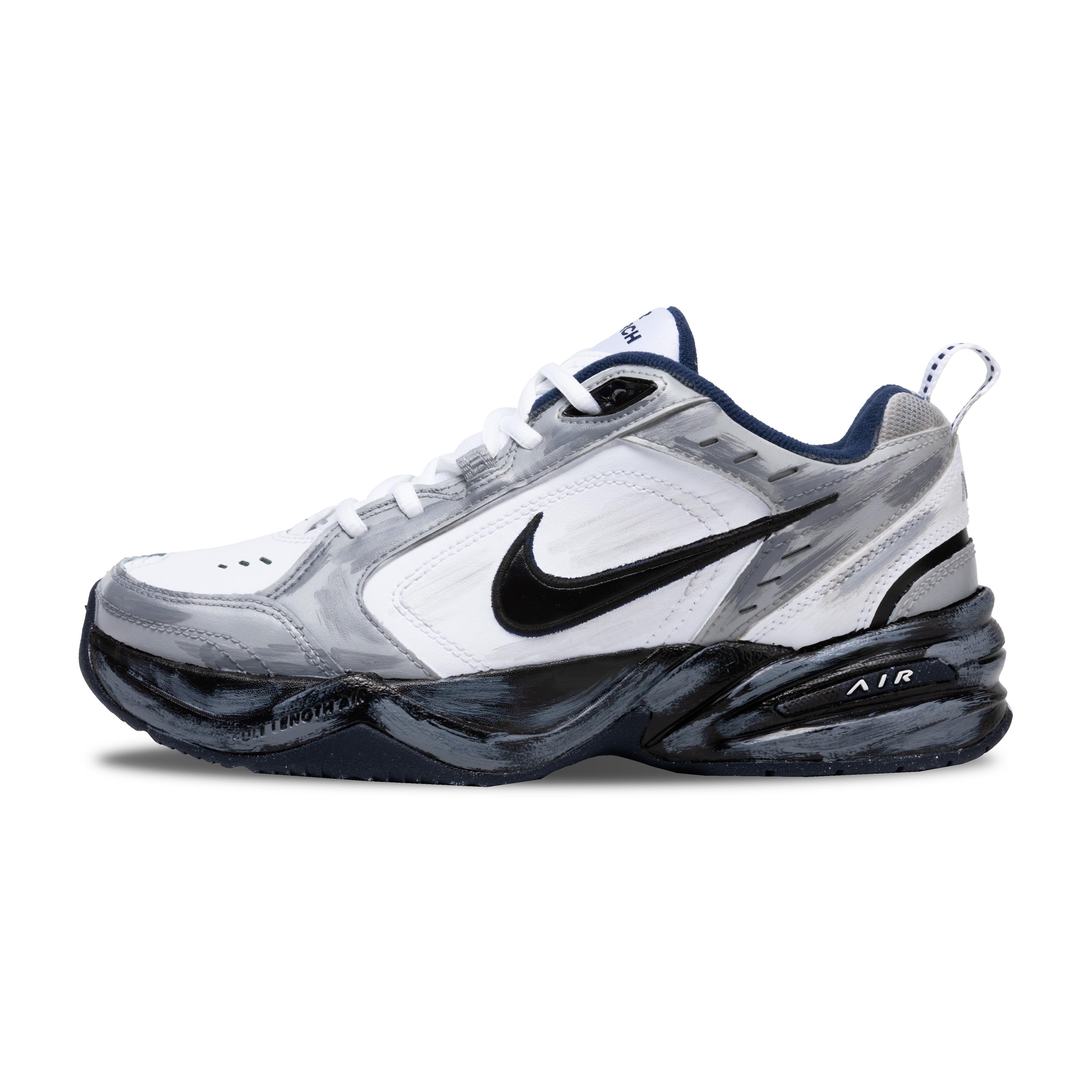 

Nike Air Monarch 4 Black Hole Product, Quick Silver Slip Resistant Abrasion Resistant Low top Chunky Sneakers Unisex 415445-102(Team698-) 36