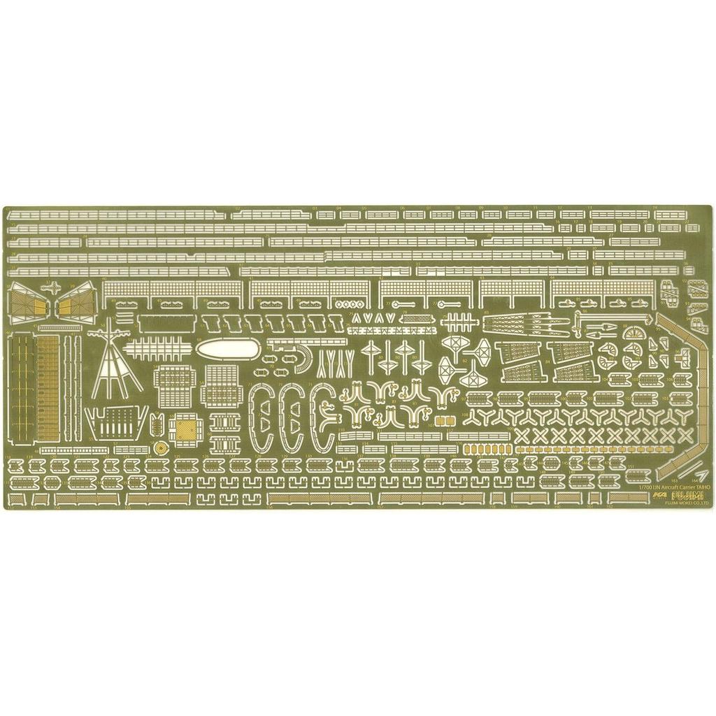 Fujimi 1/700 Scale Imperial Japanese Navy Aircraft Carrier Taiho Latex Deck Full Hull Plastic Model Kit with Photo-Etched Parts