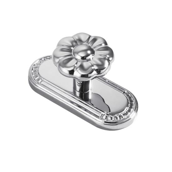 Door Knobs Polished Chrome Finish Zinc Alloy Interior Door Handle Decorative Non-Latching Drawers Cabinets Handle