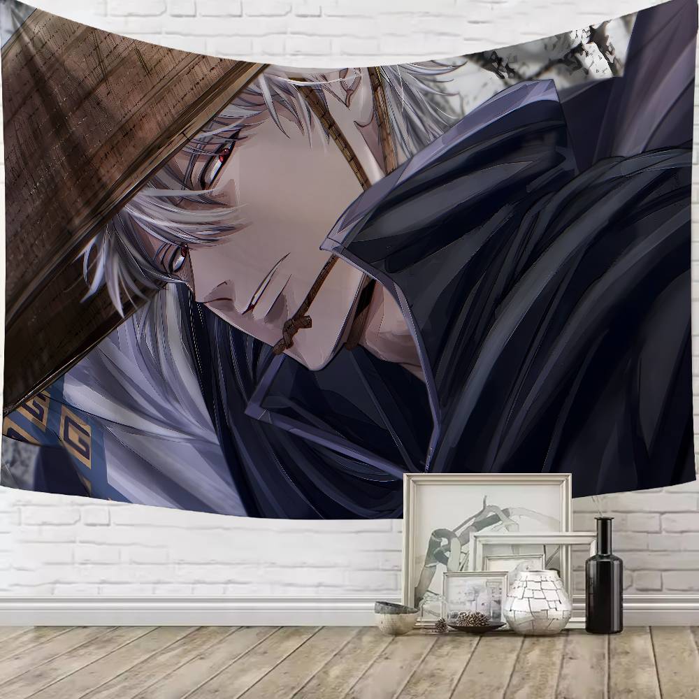 Large Cool GGintokiS Sakata Funny Popular Anime Popular Room Decoration Wall Tapestry Art Room Home Decor Wall Art Decor