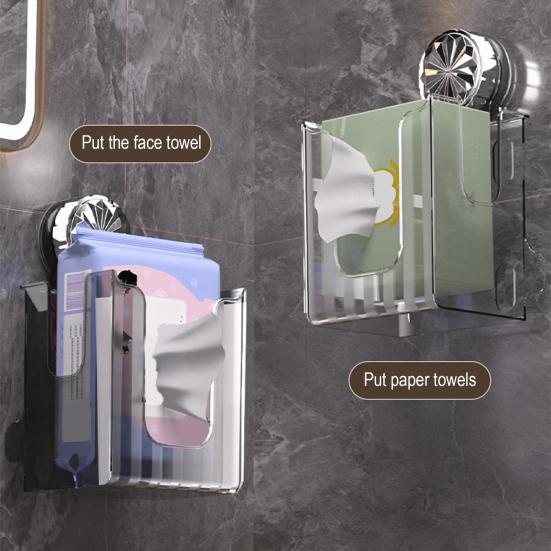 Wall Mount Wipes Storage Box Paper Dispenser Strong Load-bearing Transparent