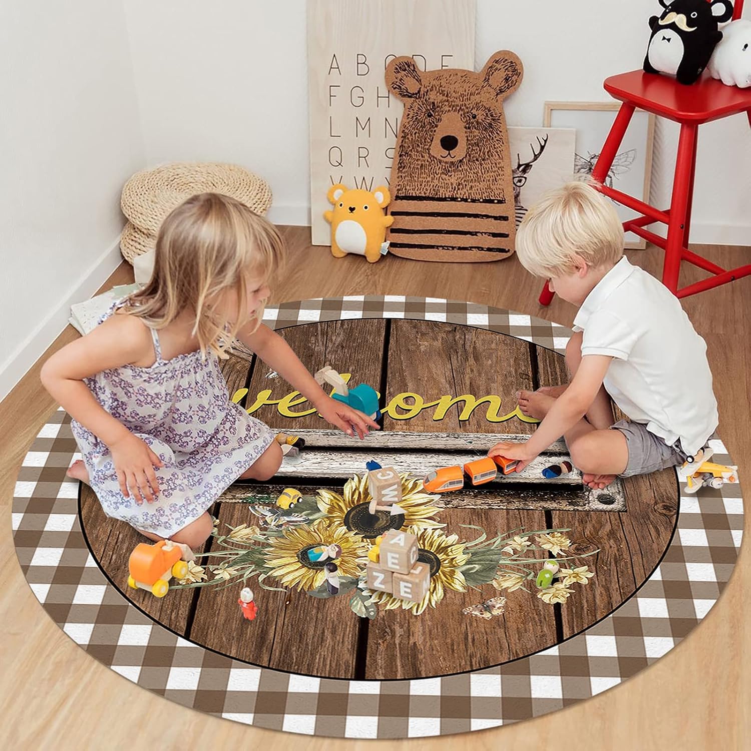 

Halloween Pumpkin Turkey Round Area Rugs Collection Circular Throw Floor Mat Carpet Living Room Table Bedroom Decor Halloween 40X40CM