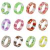 Fruit Resin Ring Zircon Anneaux for Men Women Creative Personality Acrylic Anillos Aesthetic Anel Trend Accessories Gift