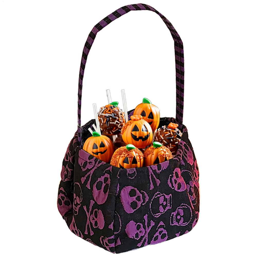Halloween Bucket Children's Candy Basket Trick-or-Treat Bag Festival Decoration For Night Outdoor Adventures Kids Family Cosplay