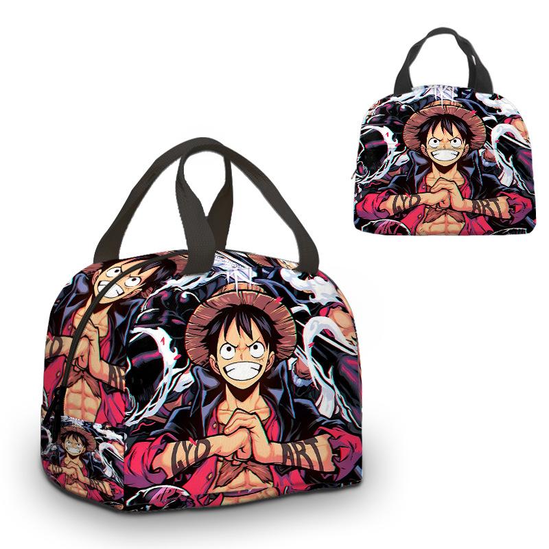 Anime One Piece Kinderen Lunchtas Nautische Koning Basisschool en Middelbare School Leerlingen IJszak Picknicktas Isolatie Handige Bento Tas Lunch bag