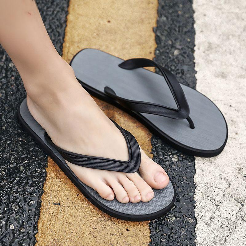 Slippers men's summer home bathroom non-slip flip-flops men's outdoor wear trend versatile beach outdoor leisure sandals