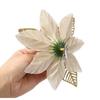 10Pcs 20cm Christmas Flower Spring Clips Mini Metal Clips Elastic Stainless Flower Ornament Fixed Hair Clips Fake Flower Poles