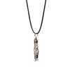 Colgante de cristal natural, cristal blanco, forma flexible, collar de seda, joyería irregular, regalo de Navidad, regalo de San Valentín, regalo para novia