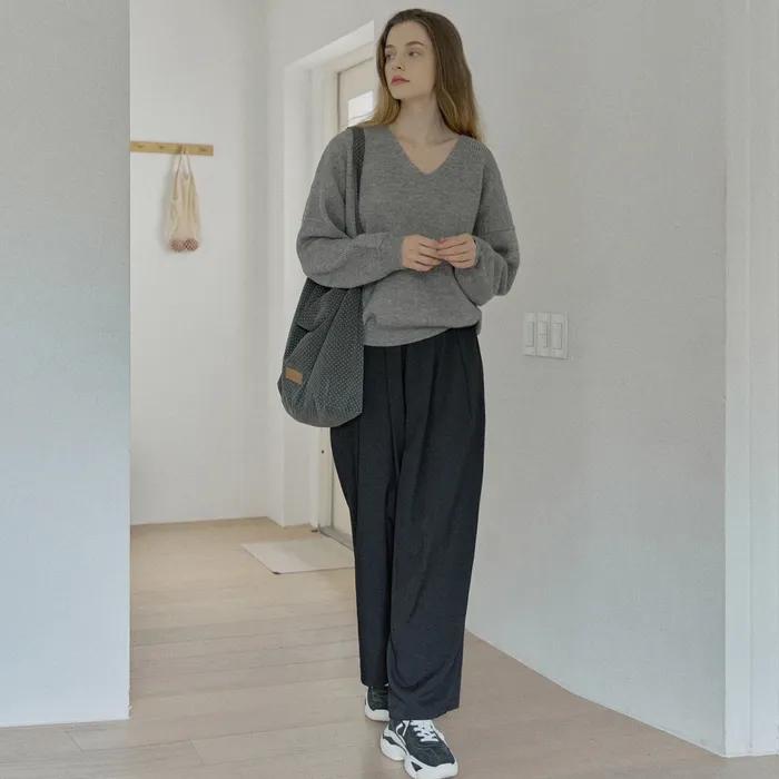 [1st Reorder] Dot Pattern Eco Bag - DARK GREY