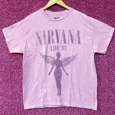 Maglietta Nirvana Rosa Monocromatica In Utero Tour