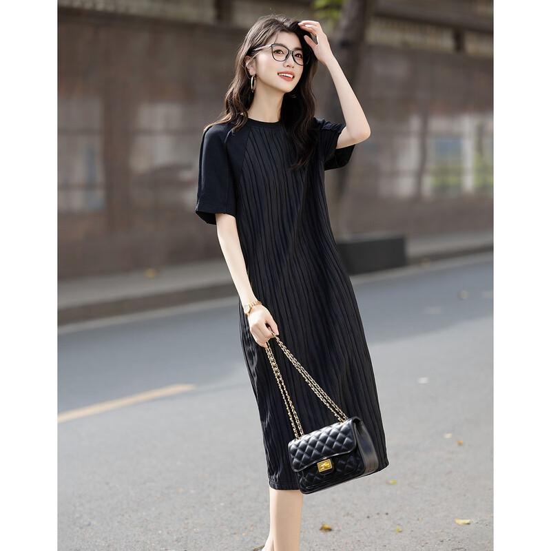 

Demana Элегантное плиссированное миди-платье с коротким рукавом S