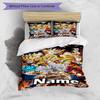 3pcs Duvet Cover Set (1*Duvet Cover + 2*Pillowcase, Without Core), Custom Name DRAGON BALL Pattern Bedding Set, Home Bedroom Decor Gift