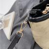 Small Square Crossbody Bag For Women Trendy Versatile Bucket Handheld Bag Color Blocked Shoulder Bag