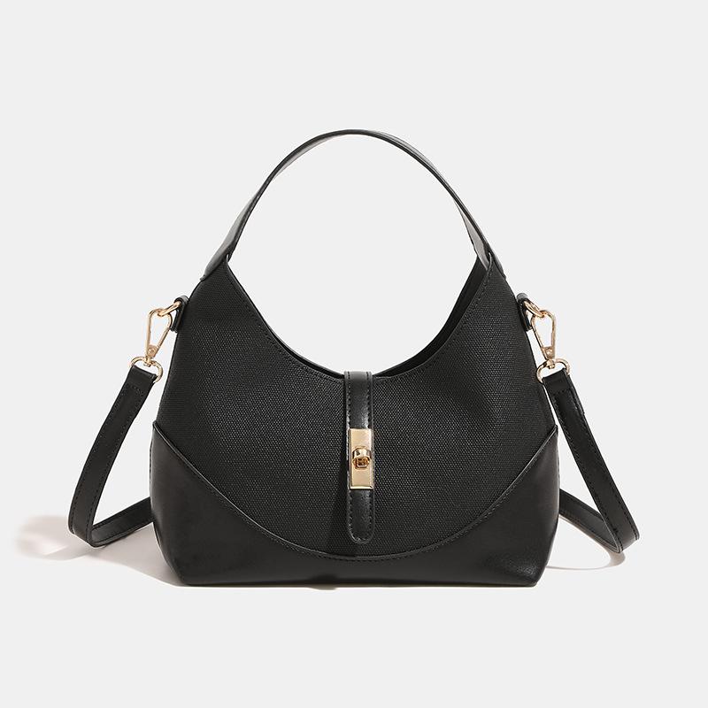 2024 New High-End Color-Contrast Niche Design Women s Dumpling Bag Versatile Commuting Handbag Shoulder Crossbody Bag чёрный