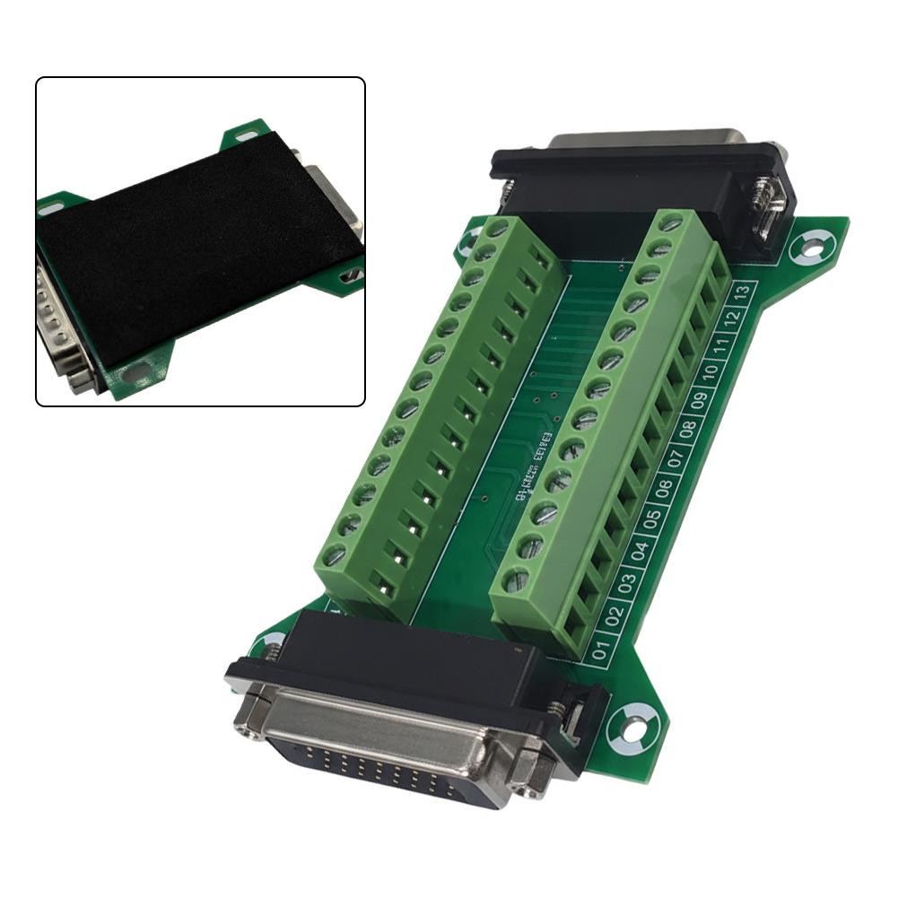 DB25MFA Terminal Block Adapter Solderless Male Female Connector Board for Electronics with to Terminal Correspondence