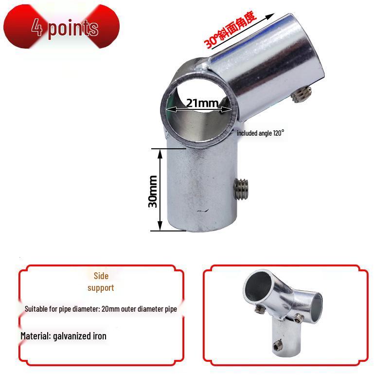 20/25/32mm Stahlrohrverbinder: Verzinkter 6-Punkt Rundbogen-Verbindungsbefestiger