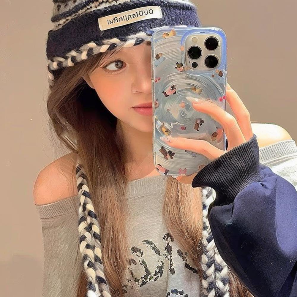 Phone Case For iPhone 11 13 16 ProMax Case iPhone 14 15 ProMax 12 13 ProMax 13 Pro 14 Pro Swirl Phone Case Fashionable and Versatile Cartoon Cute