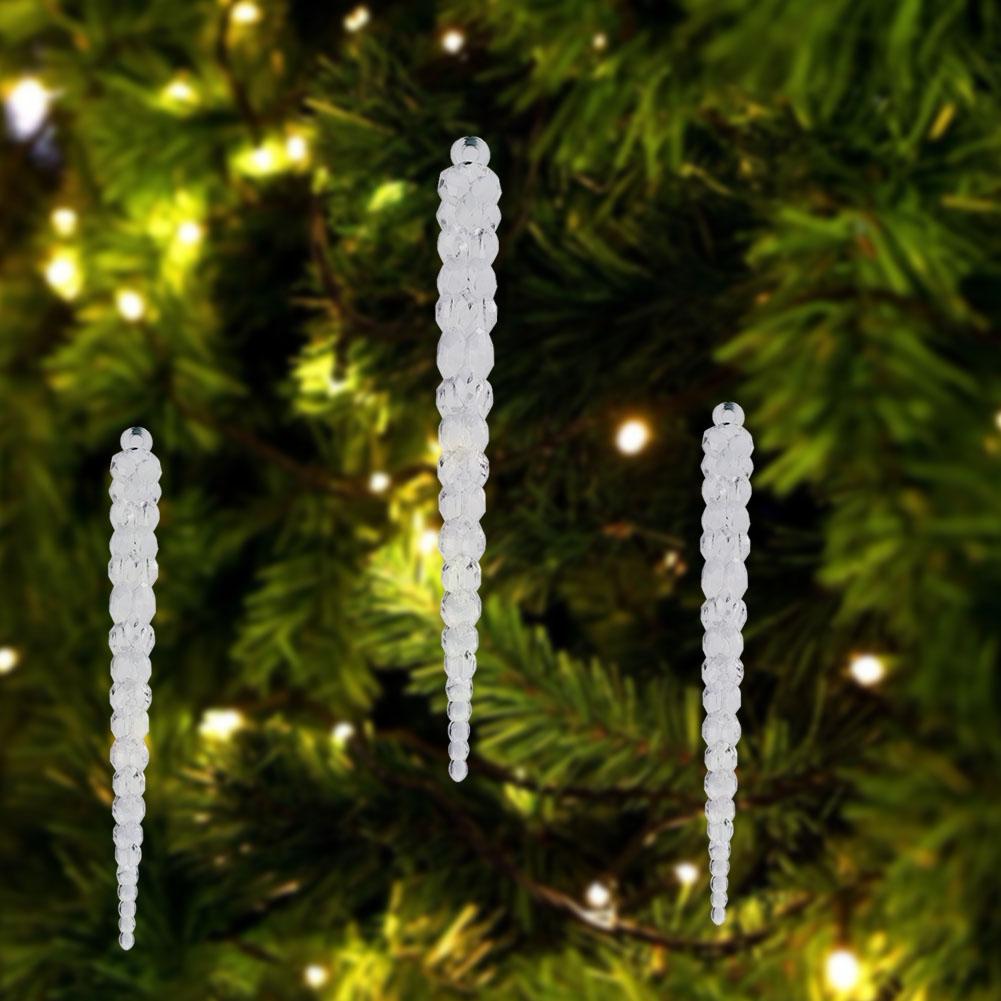 12pcs Acrylic Icicle Party Wedding Festival Christmas Tree Hanging Decoration 14.8cm12pcs Acrylic Icicle Party Wedding