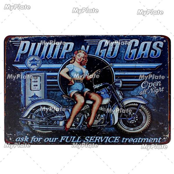 Garage Metal Sign Vintage Plaque OilGas Tin Sign Wall Decor For Man Cave Plate Crafts Art Poster Racing Car Custom