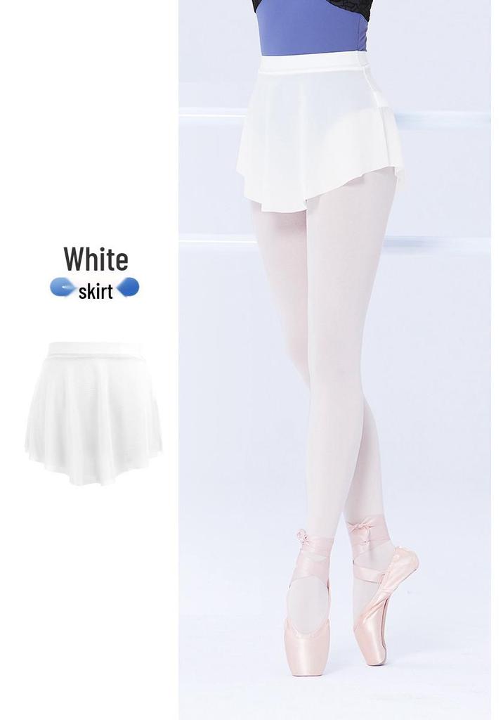 Women's Elastic Waist Hip-Hugging Dance Skirt - Short Ballet Practice with Side Slits