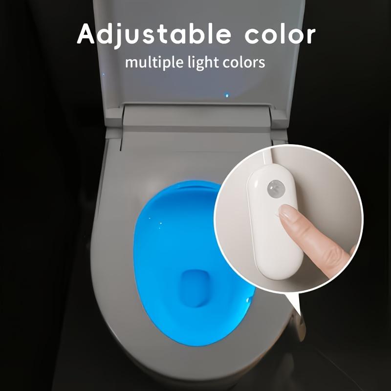 1PC RGB Motion-sensitive Smart Toilet Light, Multi-color Adjustable Bathroom Light, USB Charging, Easy To Install