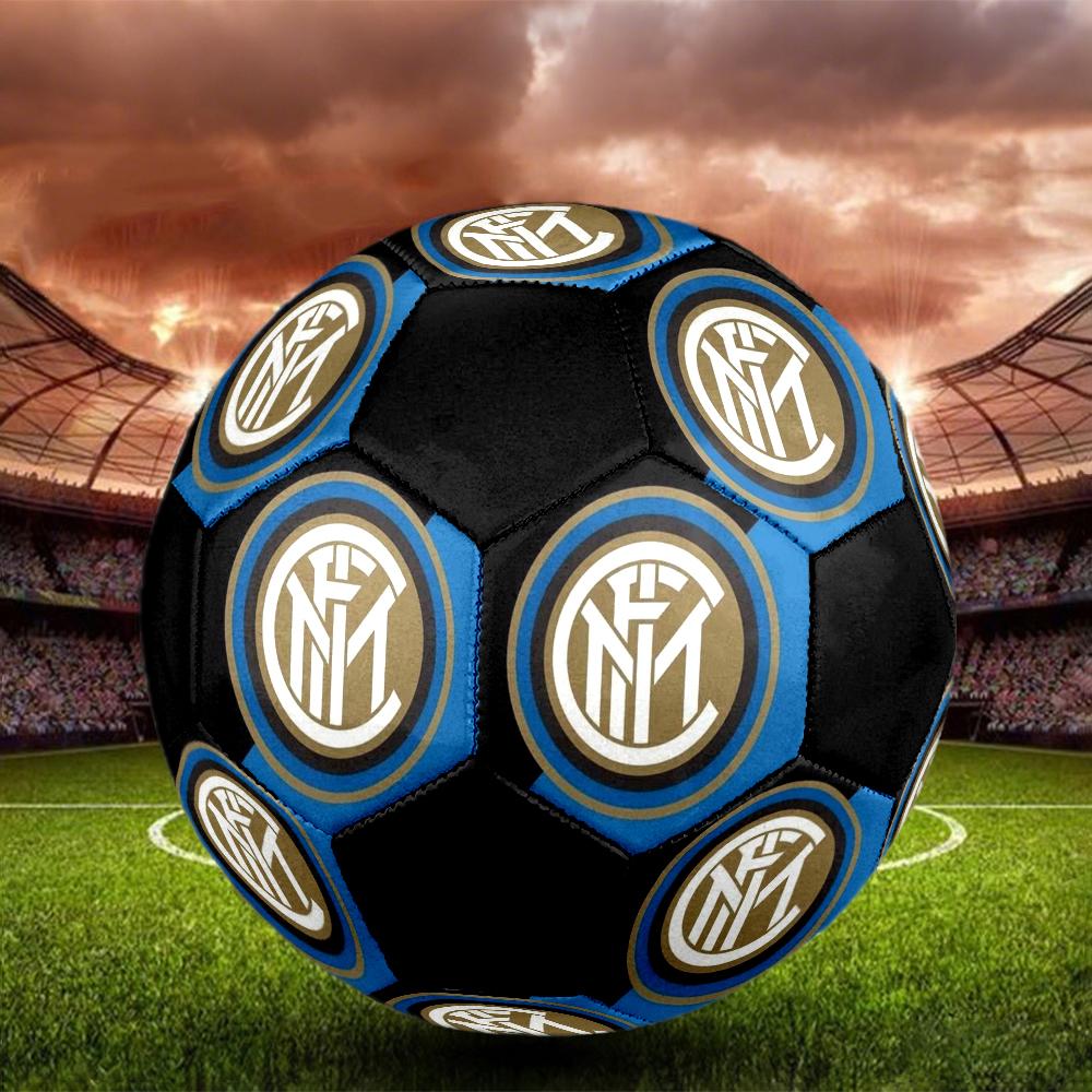 Pallone Calcio Indoor Inter Milan Colorato Cucito a Macchina PVC Misura 5 Allenamento Squadra Pronto per la Competizione Durevole Rimbalzo Elevato Cool Regalo Sportivo