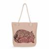 Cartoon cat print thick rope single-shoulder beach bag 7233