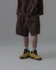 ANGLAN Heavyweight Washed Sweat Shorts - Brown