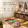 Cute C-CoComelon Floor Mat Cozy Minimalist Flannel Area Rug Anti-Slip Washable Bedroom Living Room Decor