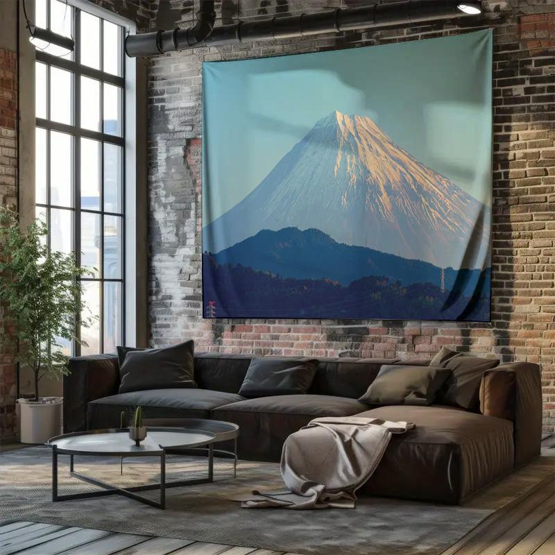 Majestic Mount Fuji Landscape Tapestry  A Perfect Blend of Natural Beauty and Serene Atmosphere