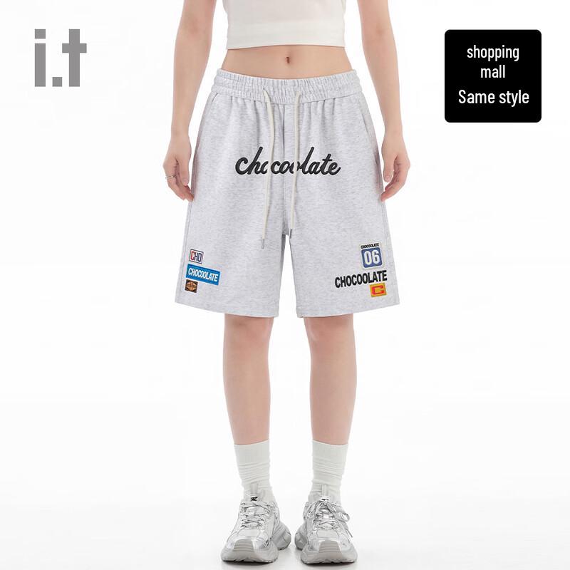 CHOCOOLATE Unisex American Retro Badge Print Sweatshorts 29