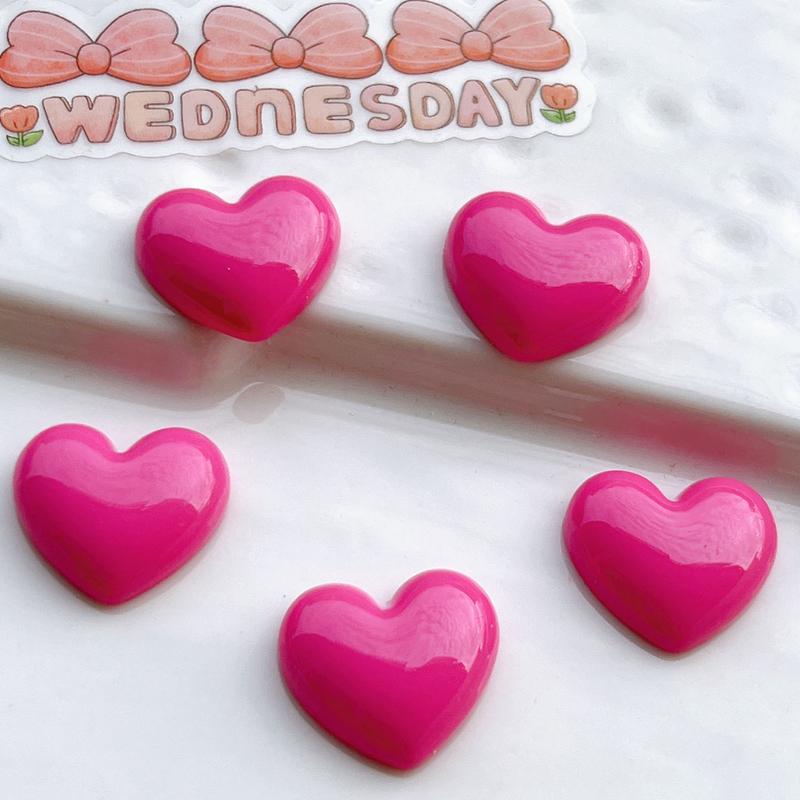 10 Pcs New Kawaii Cartoon Sweet Multicolor Peach Heart Resin Scrapbook Diy Decorative Hair Clip, Pendant Jewelry Parts A83