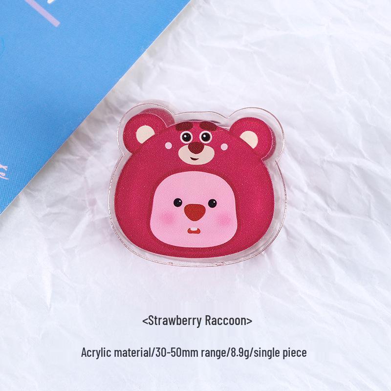 Cute Cartoon Double-Sided Acrylic Memo Clips - Transparent Small Stationery Clips for Journals and Office Bills