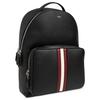 Bally Mythos Silver Logo Letter Stripe Detail Leather Backpack Unisex Backpack Black 6308460