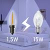 10 STÜCKE Vintage E12 LED Filament Glühbirne 1,5W AC220V COB Kandelaberfassung Licht für Kristallleuchter Schminkspiegel Beleuchtung Halogen ersetzen