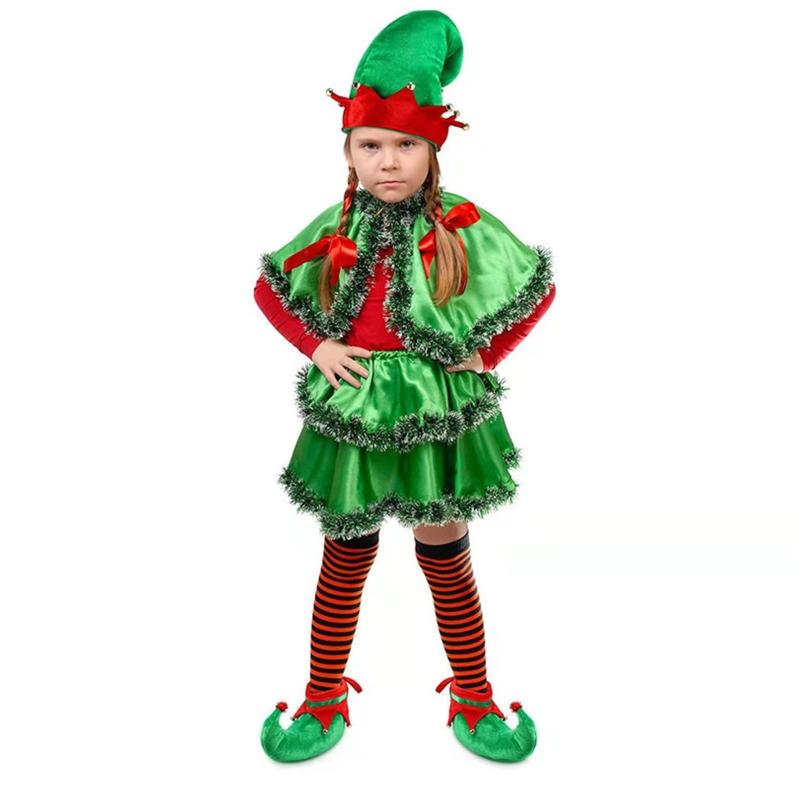 Christmas Hat Shoes Set Good for Fairy Theme Cosplay,Fancy Dress Parties
