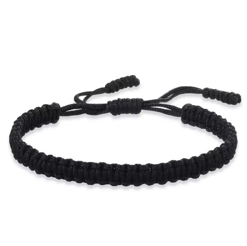 Handgemaakte Vlecht Touw Armbanden Voor Vrouwen Rood Zwart Geweven Touw Verstelbare Knopen Armband Mannen Polsband Vriendschap Sieraden