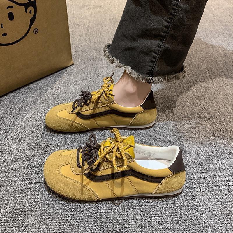 Flat-bottomed Dexun Shoes 2025 Spring New Sports and Leisure Shoes Versatile Retro Soft-soled Casual Women's Shoes Forrest Gump Shoes