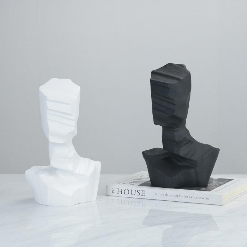 Moderna Enkla Harts Abstrakta Halvkroppsfigur Prydnader Arbetsrum Vardagsrum Modellrum Milano Mode Mjuka Dekorationer