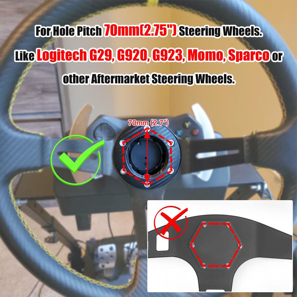 70MM PCD Racing Steering Wheel Adapter for Logitech G29/G920