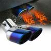 Interface 63mm Single/Dual Outlet Universal Car Exhaust Tip Stainless Steel Auto Muffler Tail Pipe Car Accessories for