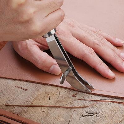 Leather Tools Adjustable Cutter DIY Handmade Crimper Slotting and Grooving Device Edge Holder Craft Cutting.